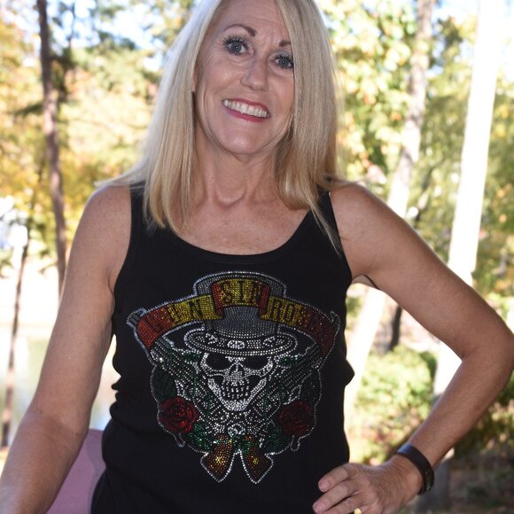 Guns N Roses   Rhinestone  bling sleeveless tank top  XS,S,M,L,XL,XXL,… - Picture 6 of 10